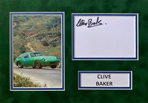 CLIVE BAKER SIGNED A4 PHOTO MOUNT DISPLAY LE MANS AUTOGRAPH FERRARI - Imagen 1 de 1