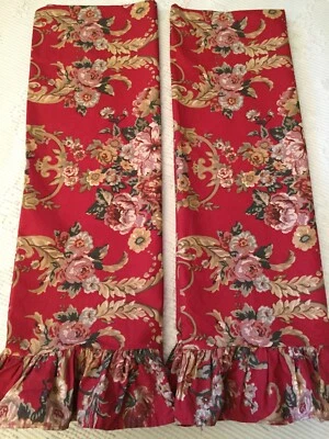JUEGO DE FUNDA DE ALMOHADA ESTÁNDAR CON VOLANTES FLORALES DANIELLE RALPH LAUREN MARSEILLES (2) NUEVO EN PAQUETE Foto 1 de 4