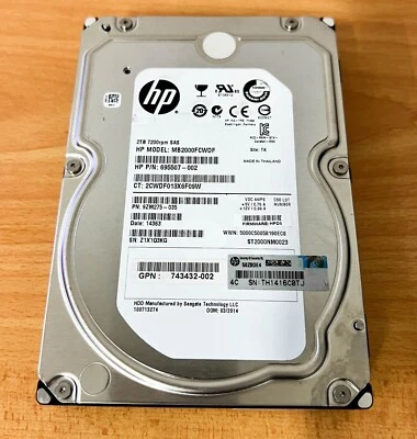 HP 2TB 7.2K SAS Hard drive | 695507-002 - Image 1 of 4