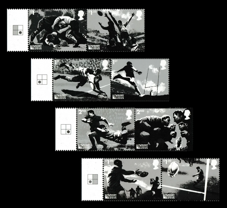 GB 3748-3757 Rugby World Cup 2015 grid tab set 8 MNH 2015 - Image 1 of 1