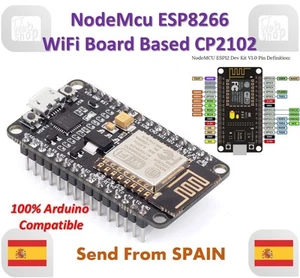 NodeMcu Lua WiFi Internet of Things development Board based ESP8266 CP2102 - Imagen 1 de 5