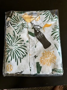 SGA Aloha Floral Hawaiian Shirt July 4th XL Coca Cola Unisex Last July 4 Game - Picture 1 of 3