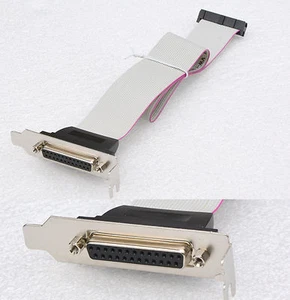 PARALLEL LPT 25-PIN SUB-D BUCHSE LOWPROFILE SLOTBLECH SLOTBLENDE INTERN EXTERN 8 - Bild 1 von 1