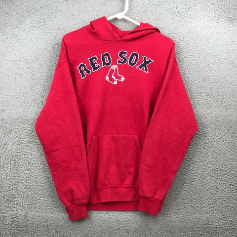 Vintage Boston Red Sox Sweater Adult Medium Red Pullover Hoodie 32005 Cover