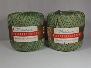 American Thread Co Puritan Star gehäkelt Tagesdecke Baumwolle grün 175 Yds Menge 2 - Bild 1 von 11