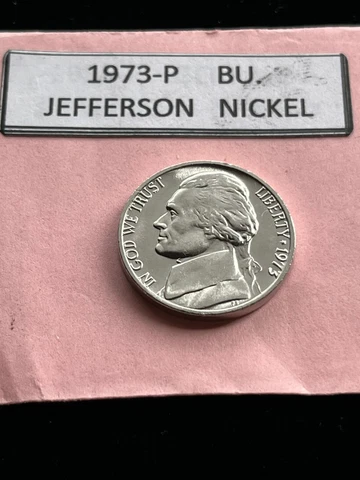 1973-P Jefferson Nickel BU Cover