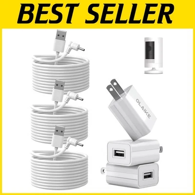 Continuous Power: 16ft Charge Cables for Ring Stick Up & Spotlight Cam - 3 Pack - Image 1 of 4