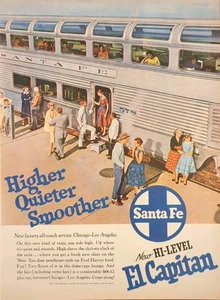 1957 vintage Santa Fe Railroad Print Ad.  Family Travels Together - Picture 1 of 1
