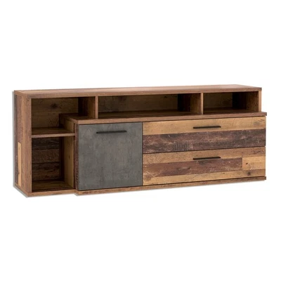 Sideboard - Old Wood Vintage - Betonoptik - 4 offene Fächer Sideboard Kommode TV - Bild 1 von 4