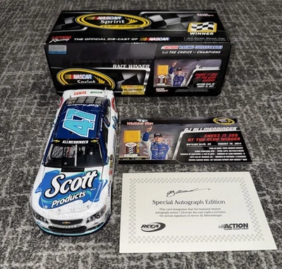 AJ Allmendinger #47 Scott's Watkins Glen 2014 versión ganadora de carrera certificado de autenticidad autografiado Foto 1 de 4
