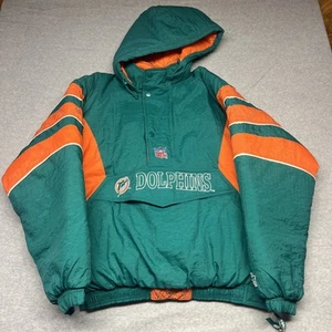Chaqueta Pullover con Capucha Vintage Años 90 Starter Pro Line Mami Dolphins Para Hombre XL - Imagen 1 de 17