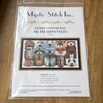 Patrón de punto de cruz punto místico todas las muchas caras animales salvajes de Bragg Foto 1 de 3