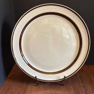 Vintage Orbit Steinzeug 221 Braun Hackplatte Servieren 12,25" x 1,5" 2,14 Pfund - Bild 1 von 6