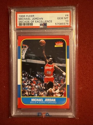 1996 Fleer #4 Michael Jordan 1986 Decade of Excellence || PSA 10 (812) - Image 1 of 2