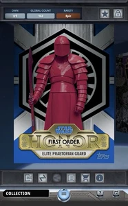Star Wars Card Trader Topps Meiyo Elite Praetorian Guard Blue Epic - Picture 1 of 2