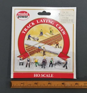 MODEL POWER FIGURINES HO 1:87 TRACK LAYING CREW IOP - Picture 1 of 6
