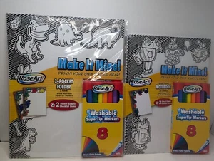 RoseArt Fallo Minare! Cartella 2 tasche confezione da 2 e quaderni larghi Dino's & Robo - Foto 1 di 8