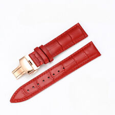 Premium Genuine Calf Leather Watch Strap Band Deployment Clasp 12-22mm Universal