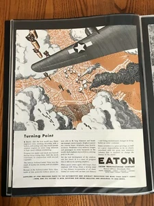 Bomber Unloads Payload of Bombs on Enemy Target     WWII Ad - Picture 1 of 1