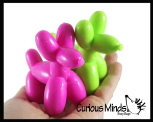 2 RANDOM Mini Balloon Dog Doh Filled Stress Ball - Cute Squishy Sensory Fidget T - Picture 1 of 8