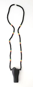 Black Fist Necklace Pride Fist Wooden and Beaded Necklace - NEW - Picture 1 of 8