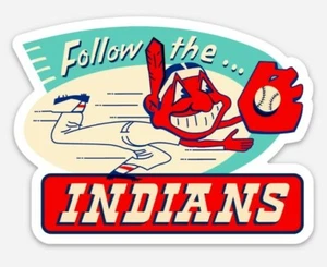Imán Chief Wahoo De Colección Indios de Cleveland Vinilo Personalizado MLB Béisbol Homenaje - Imagen 1 de 2