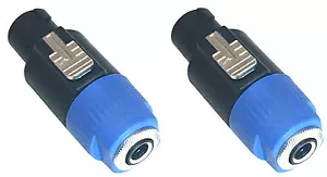 MUSYSIC Speakon Adattatore Convertitore Jack 4 Poli a 1/4" TS Femmina Confezione da 2 - Foto 1 di 4