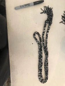 Lariat schwarz-weiße Perlenkette / 32" / Prag - Bild 1 von 4