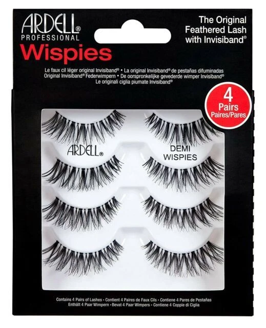 Ardell Demi Wispies 61494 Strip Eyelashes - Black (Pack of 4 Pairs)