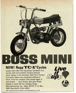 1970 RUPP TC-1 Mini Bike Cycle Mansfield Ohio Vintage Print Ad - Picture 1 of 1