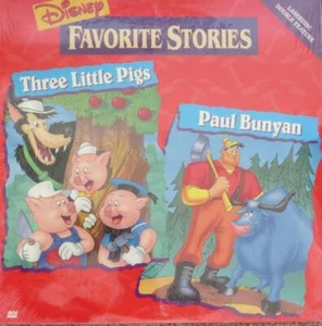 DISNEY'S FAVORITE STORIES THREE LITTLE PIGS & PAUL BUNYAN LASERDISC NEW - Picture 1 of 1