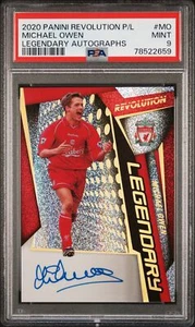 2020 Panini Revolution Premier League Legendary Autographs Michael Owen PSA 9 - Picture 1 of 2