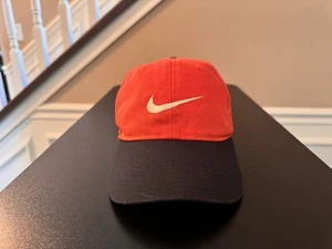 Vintage Youth Nike Snapback Cap S60912, Red-Orange and Black, Cleaned! - Picture 1 of 10