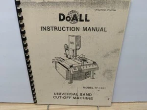 Manual de instrucciones de la máquina de corte de banda DoAll TF-1421 - Imagen 1 de 3