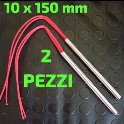 🇮🇪 2 Candeletta accensione STUFA PELLET resistenza  10 x 150 mm  W 300  - Immagine 1 di 4