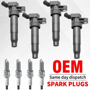 4X Ignition Coils + 4X Spark Plugs for 2011-2015 Kia Optima Sonata 2.4L L4 UF611 - Picture 1 of 14