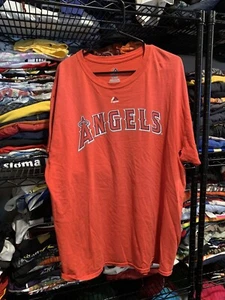 Majestic Mike Trout #27 Red Angels Jersey Tee T Shirt Size XL - Picture 1 of 4