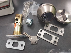 Uscan D130 Series Single Cylinder Deadbolt  Satin Nickel - Picture 1 of 6