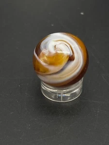 3/4" Bernstein Schlacke weiß Wirbel Marmor - Bild 1 von 6