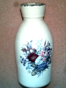 Casey Pottery Marshall Texas Small Crock Vase With Flowers 1997 - Picture 1 of 5