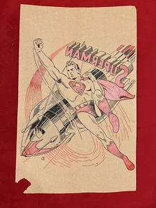 Vintage Superman Bügelbild Hot Iron Transfer - Neu - Bild 1 von 1