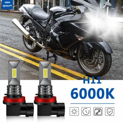 Lâmpadas brancas LED para faróis de motocicleta Kawasaki ZX1400 Ninja ZX-14R 2006-2014 - Imagem 1 de 4