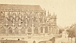 France old CDV Photo 1880 Caen Saint Pierre Church - Foto 1 di 2