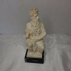 Vintage Horned Moses Figure Sculpture Statue-Italy Signed G Ruggeri - Picture 1 of 7