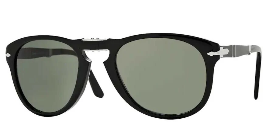 Gafas de sol para hombre Persol 0PO0714 plegables 95/31 negras/plateadas Foto 1 de 4