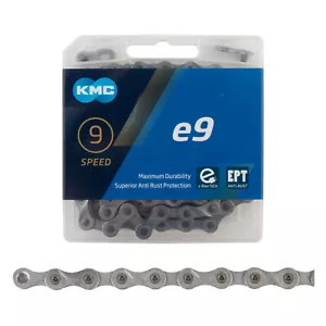KMC e9 Turbo eBike Chain 9-Speed 136-Links Silver 1/2"x11/128" EXTRA LONG 136L - Picture 1 of 1