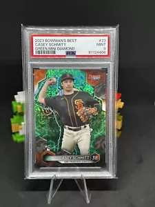 Bowman's Best Casey Schmitt RC 2023 verde mini diamante 08/99 #23 Giants PSA 9 - Imagen 1 de 2