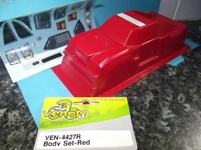 Venom Red Poly Carbonate 1/20 Body Set Mini Giant w/ Decals Ven-4427R - Image 1 of 3