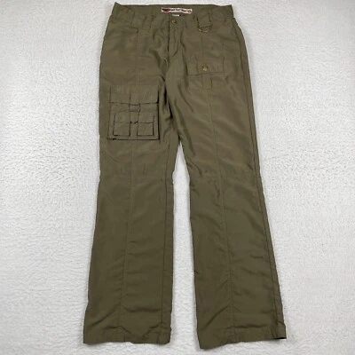 Pantalones OTB Mujer 9/10 Verde Bootcut Carga Vintage Hong Kong Militar Y2K Pantalones Foto 1 de 4