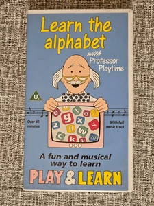 Learn the Alphabet with professor playtime vhs tape 1990 kids education play - Bild 1 von 3